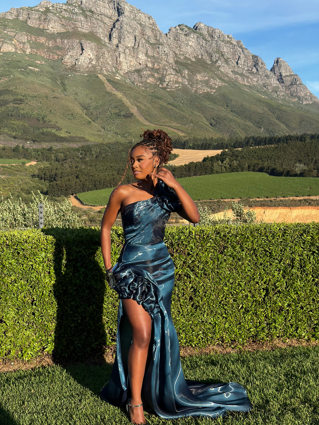 Midnight Cascade Gown