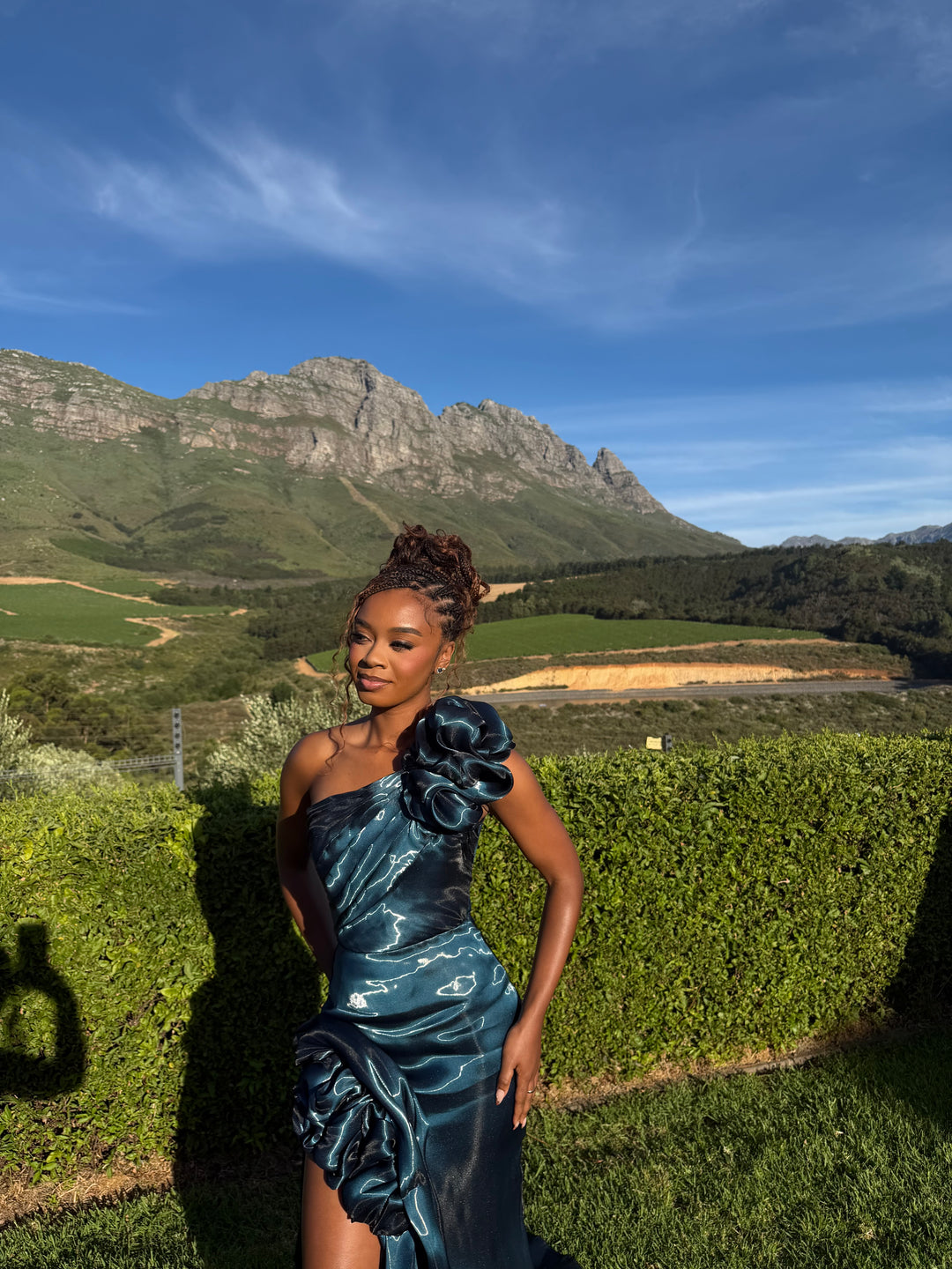 Midnight Cascade Gown